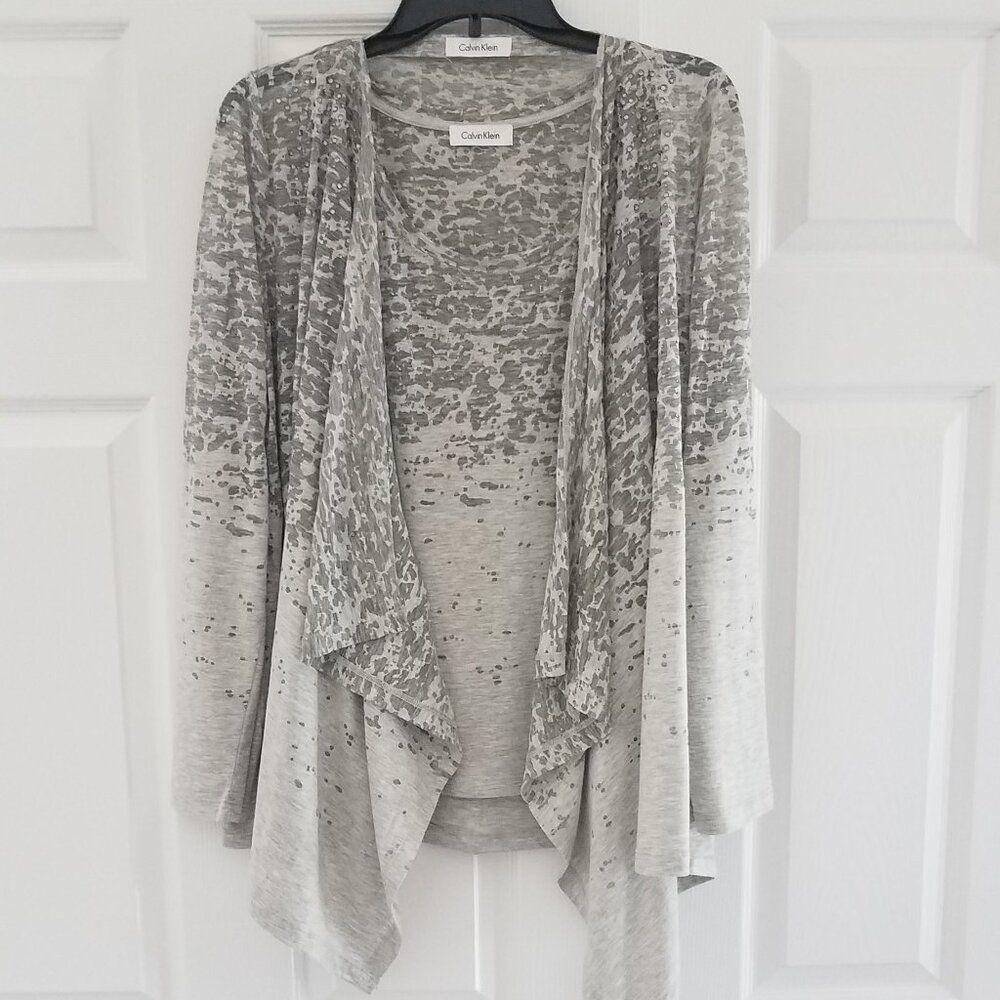 Calvin Klein Cardigan & Top with glitters